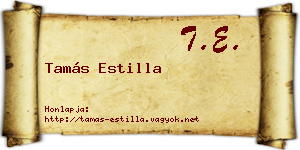 Tamás Estilla névjegykártya