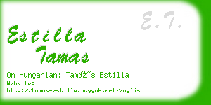 estilla tamas business card